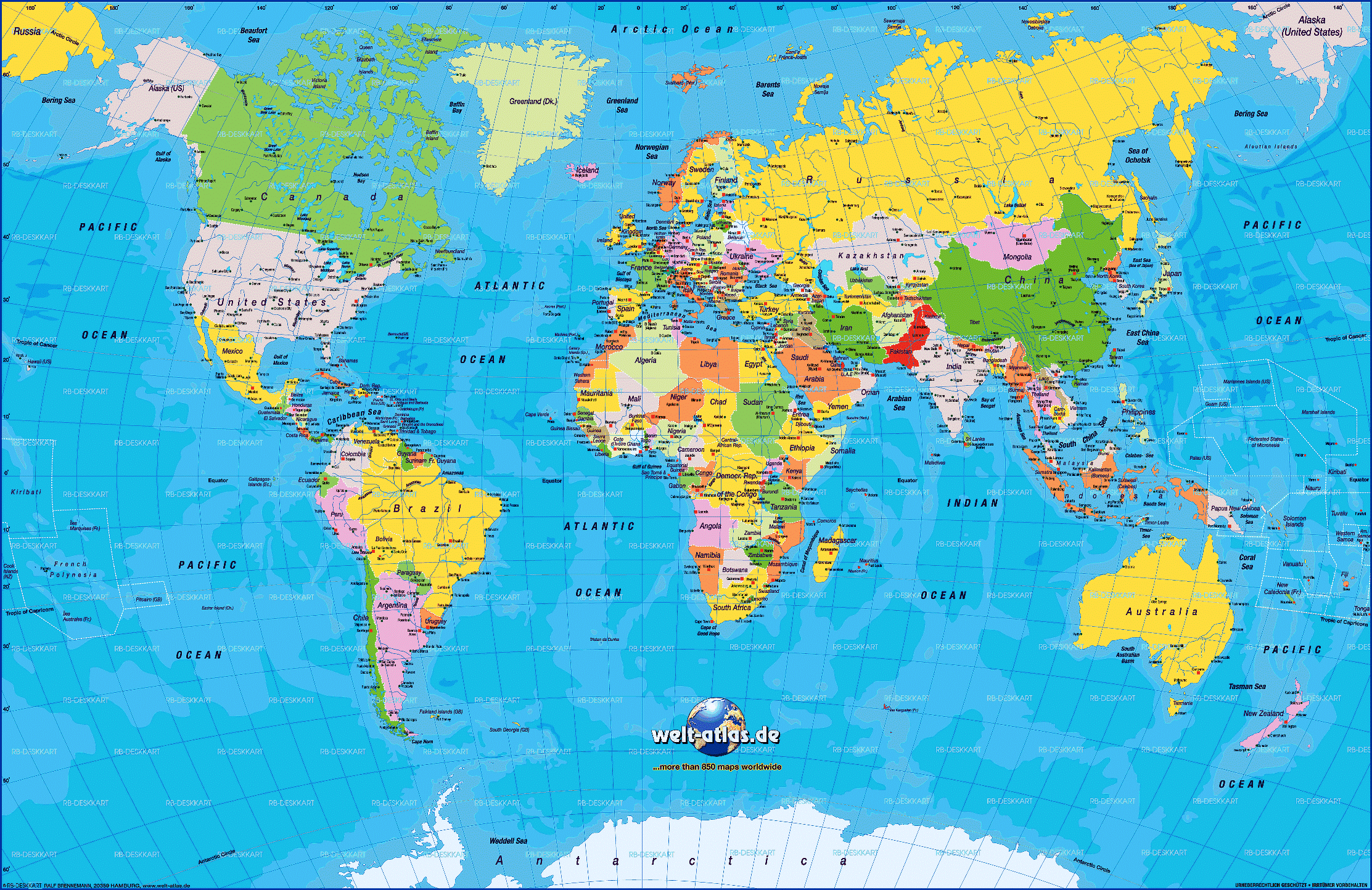 Mapamundi Fisico Politico Mapa Mural Del Mundo Mapas Murales Mapamundi